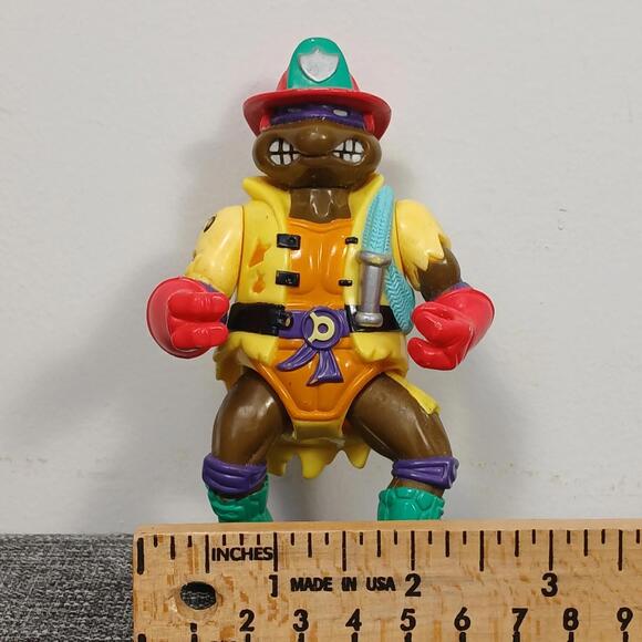 1991 Donatello Firefighter TMNT Playmates Figure Vintage 4.5" Mirage Studios - Picture 6 of 6